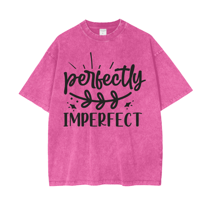 Perfectly Imperfect Acid Wash Oversized T-Shirt. A Perfect Cliche in Perfect Pink.