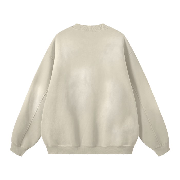UNfashionable Sweatshirt Streetwear Unisex Monkey Washed Dyed Fleece Pullover.