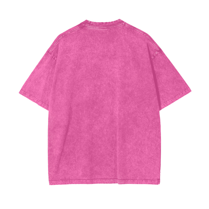 Perfectly Imperfect Acid Wash Oversized T-Shirt. A Perfect Cliche in Perfect Pink.