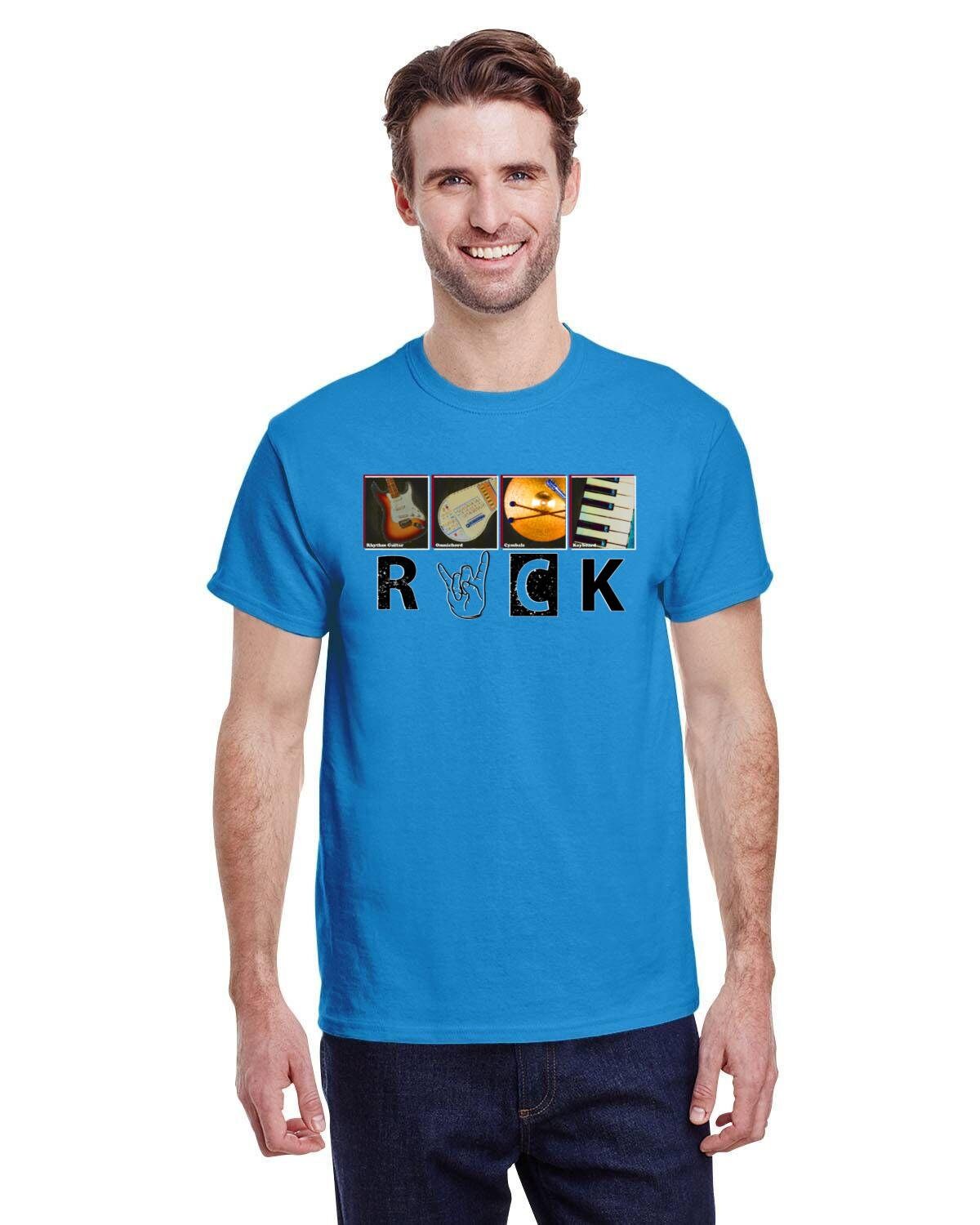 Rock 'n Roll Music Tee. Rock Music Fashion Tshirt. Artistic Contemporary Music Fan Art. Music Tee. Classic Rock Tshirt. 10oz Heavy Tee.