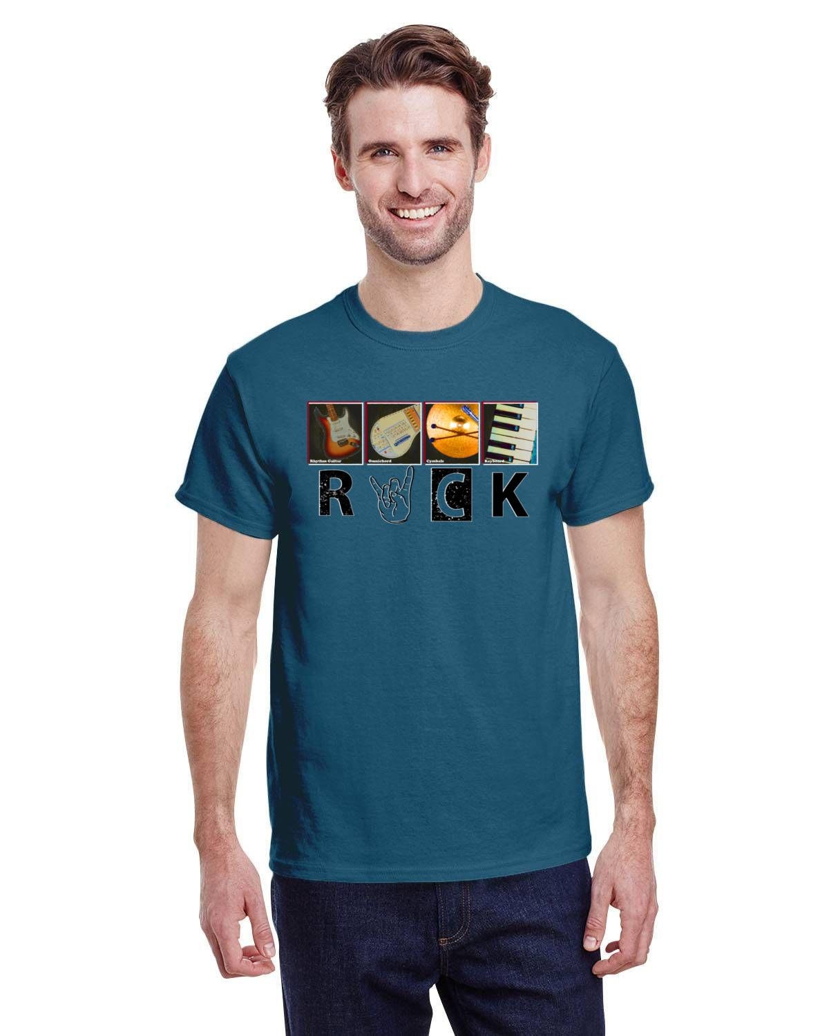 Rock 'n Roll Music Tee. Rock Music Fashion Tshirt. Artistic Contemporary Music Fan Art. Music Tee. Classic Rock Tshirt. 10oz Heavy Tee.