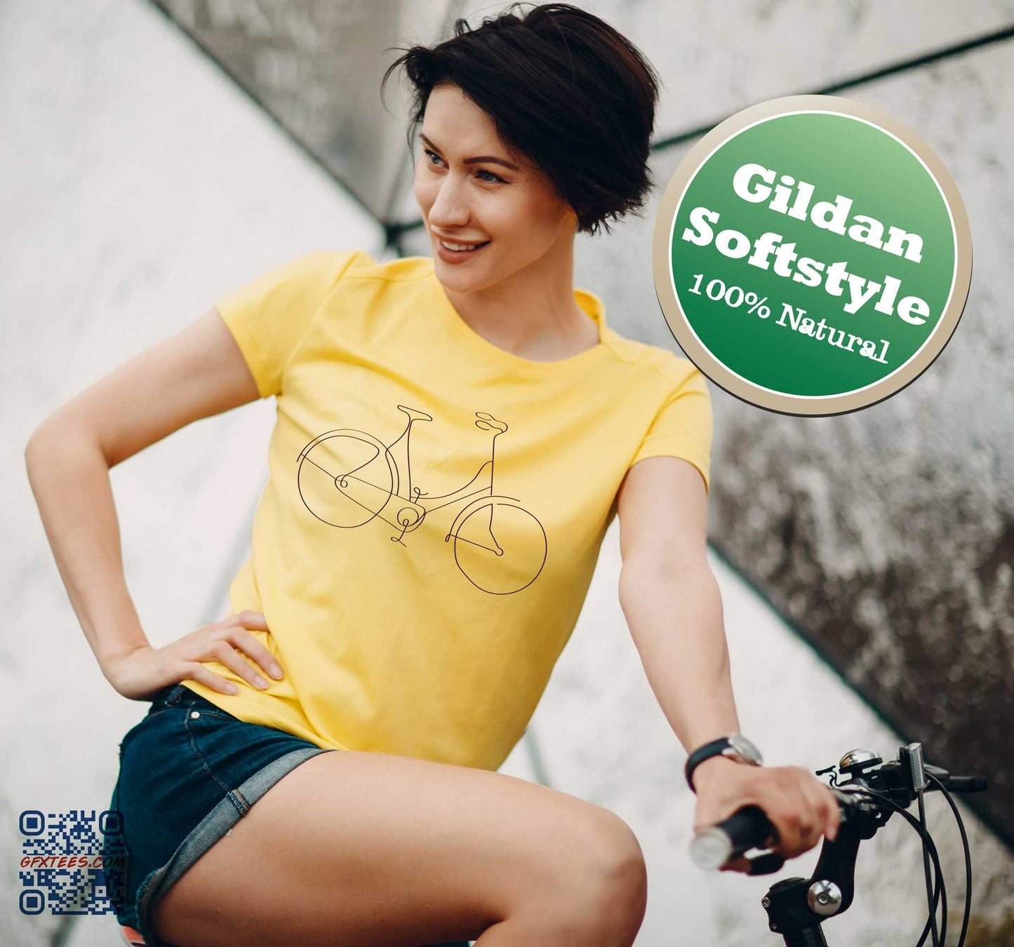 Vintage Style Bicycle T-Shirt. Minimalist Bike Tee. Mens Tees, Womens Tees. Proud Canadian Clothing.