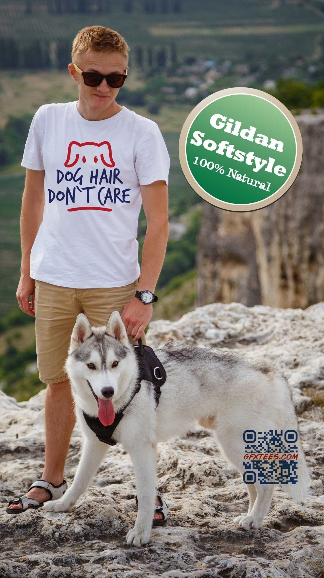 Dog Hair Don't Care T-Shirt. Dog Owner Tee. Funny Dog Tshirt. Dog Walking Teez. Proud Canadian Clothing. Free Shipping.