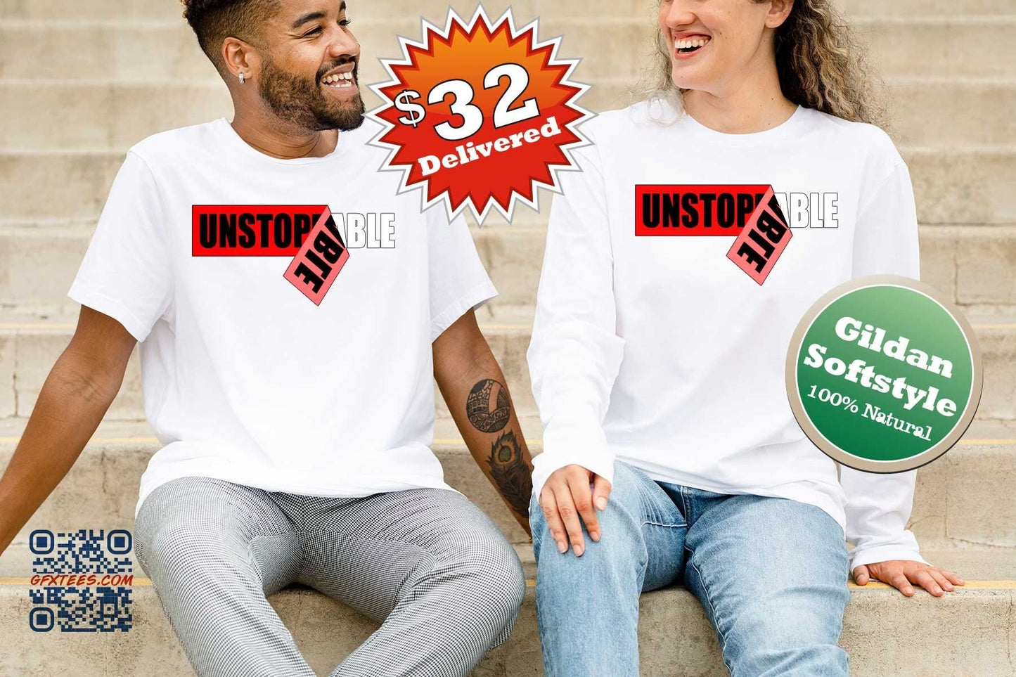 Unstoppable Tshirt. Proud Canadian Clothing. Free Shipping in Canada and the USA.