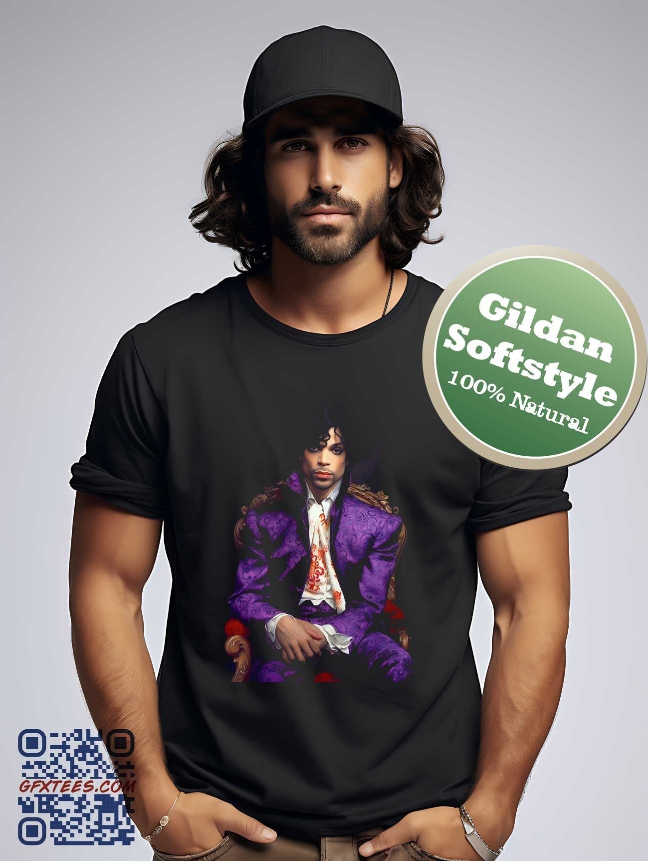 Purple Tshirt. Prince T-Shirt. Funk Musician T-shirt. Music Tshirt. Prince Music Tee. Proud Canadian Clothing. Free Shipping.