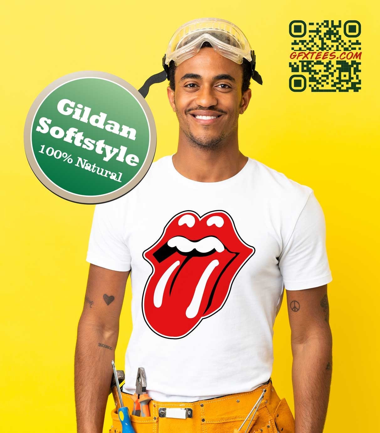 The Stones Logo T-Shirt. Rolling Stones Tongue Tee. Rolling Stones Tongue Logo. Proud Canadian Clothing. Free Shipping in Canada and USA.