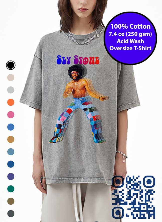 Funky Sly Stone Retro 1970s T-Shirt. Concert Music Tee. Made in Toronto.