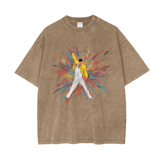 freddie mercury acid wash t-shirt