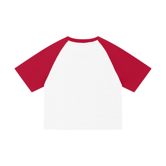 The Stones Logo Streetwear Women's Colorblock Fitted Cropped Tee.