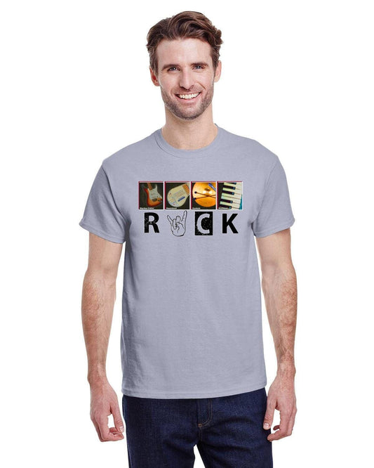 Rock 'n Roll Music Tee. Rock Music Fashion Tshirt. Artistic Contemporary Music Fan Art. Music Tee. Classic Rock Tshirt. 10oz Heavy Tee.