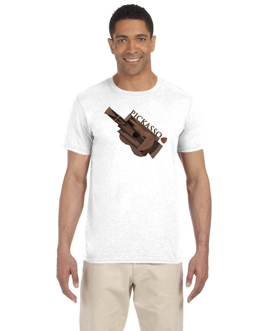 Picasso Guitar and Pick T-Shirt. Save 15% on any 2. Musician Tshirt. Art Lover Tee Shirt. Custom Guitar Design. Guitar Music Tee.