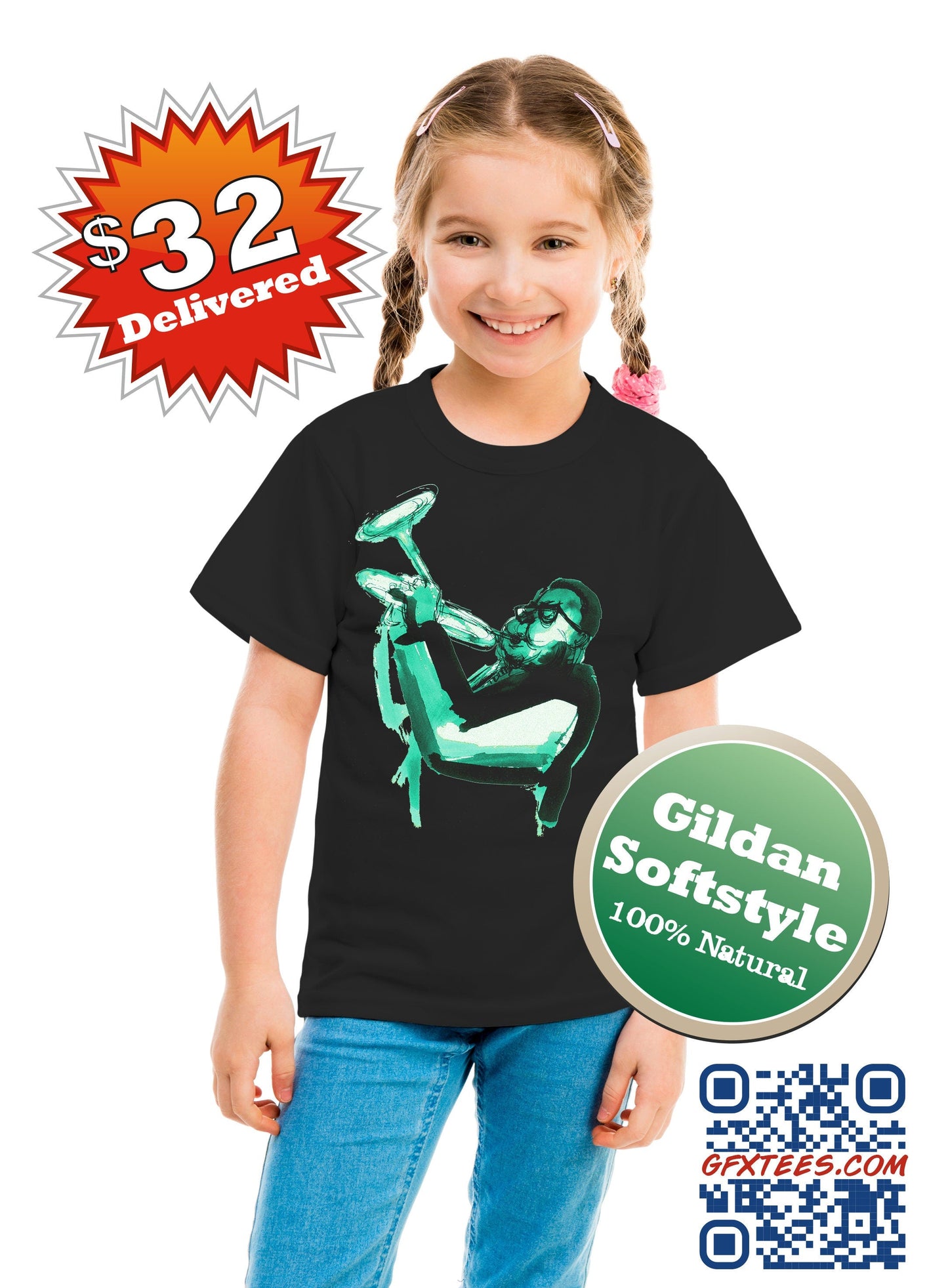 Trumpet Player Tshirt. Musician Tee. Dizzy Gillespie Jazz Music.