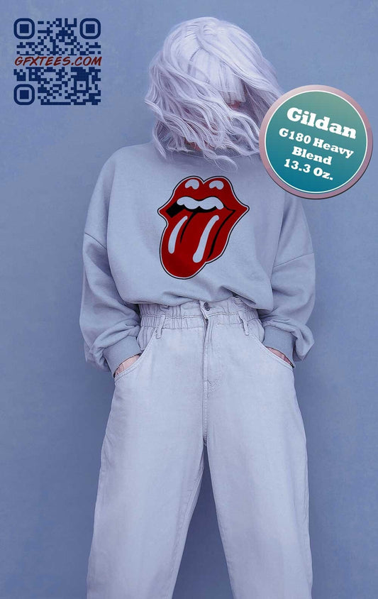 The Stones Logo Sweatshirt. Rolling Stones Tongue Sweatshirt. Rolling Stones Tongue Logo Sweatshirt. Proud Canadian Clothing. Free Shipping.