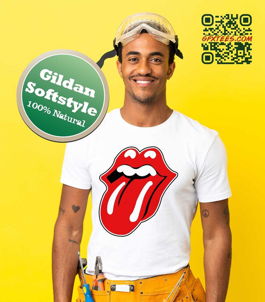 The Stones Logo T-Shirt. Rolling Stones Tongue Tee. Rolling Stones Tongue Logo. Proud Canadian Clothing. Free Shipping in Canada and USA.